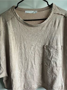 Altar'd State Pocket Tee in Washed Tan